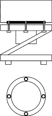 フランジ付き４点止めイラスト