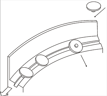 ツーリング　溝付き傾斜／ 突起付き座金　図